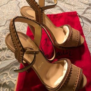 Louboutin Tan Suede Heels